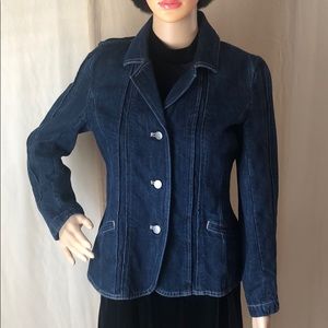 J. Jill Blue Denim Jacket sz 4P